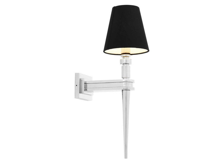 Wall lamp 'Waterloo' - Single - Nickel