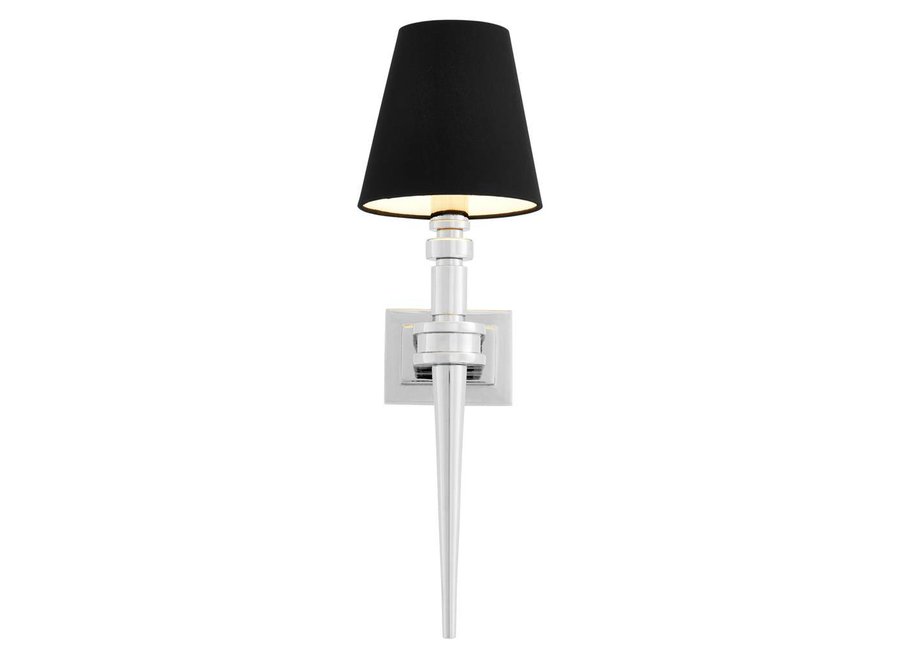 Lampe murale 'Waterloo' - Single  - Nickel