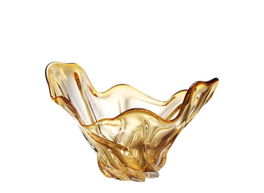 Schale Ace, 'handmade' yellow glass