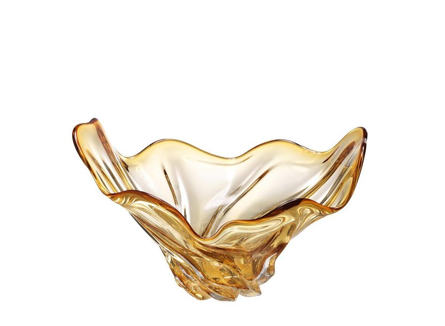 Schale Ace, 'handmade' yellow glass