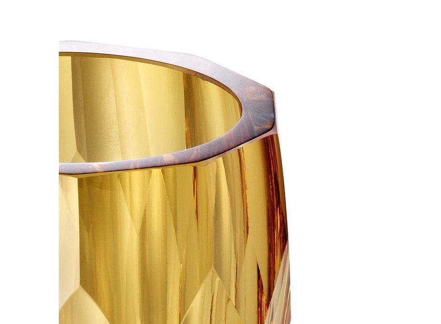 Vase Marquis, 'handmade' yellow glass