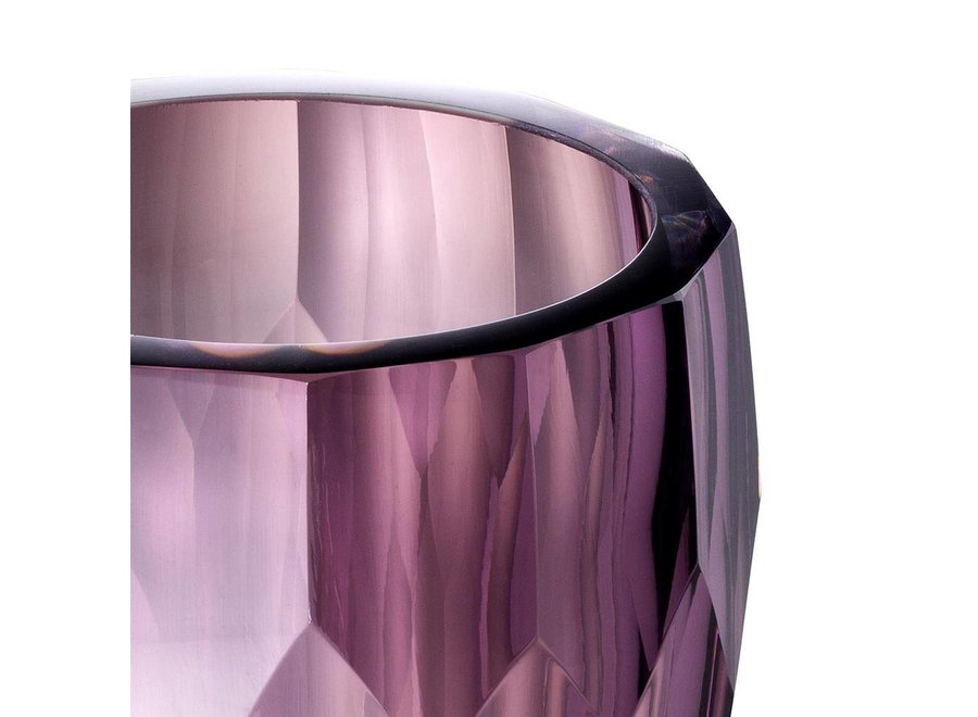 Vase Marquis, 'handmade' purple glass