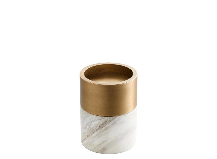 Candle Holder Sierra, with a brass ring