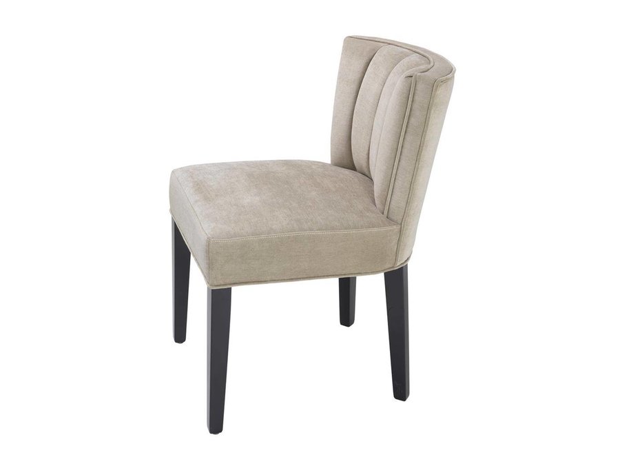 Dining chair 'Windhaven' - Greige velvet