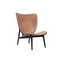Elephant lounge chair - Leather / Black oak