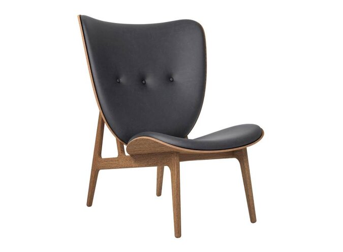 Elephant lounge chair - Leather / Dark smoked oak