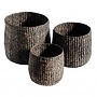 Ronde mand - set van 3 - Black