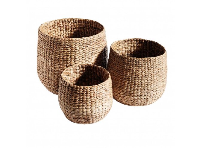 Basket round - set of 3 - Natural