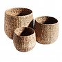 Panier rond - lot de 3 - Natural