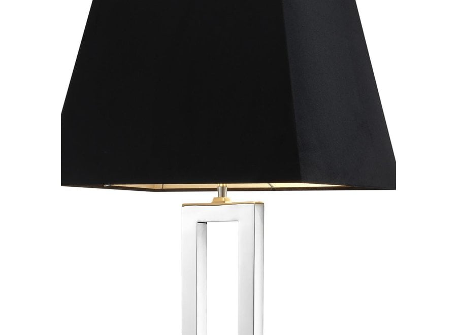 Vloerlamp Arlington met zwarte kap, 130cm hoog