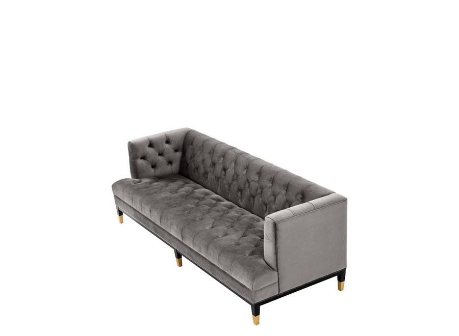 Sofa 'Castelle' - Grey Velvet