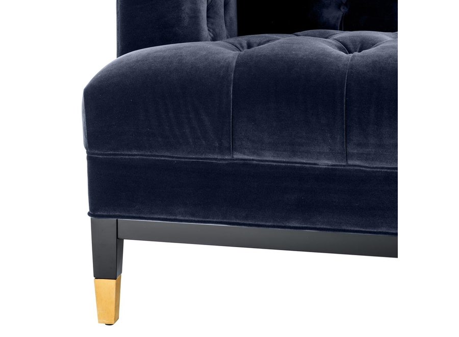 Sofa 'Castelle' - Savona midnight blue velvet