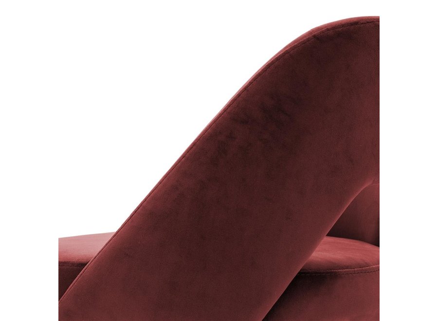 Chaise de comptoir Avorio - Roche bordeaux velvet