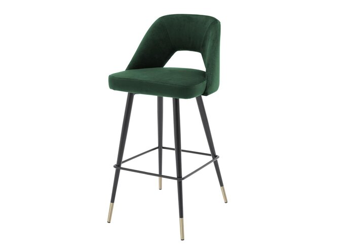 Bar chair Avorio - Roche green velvet