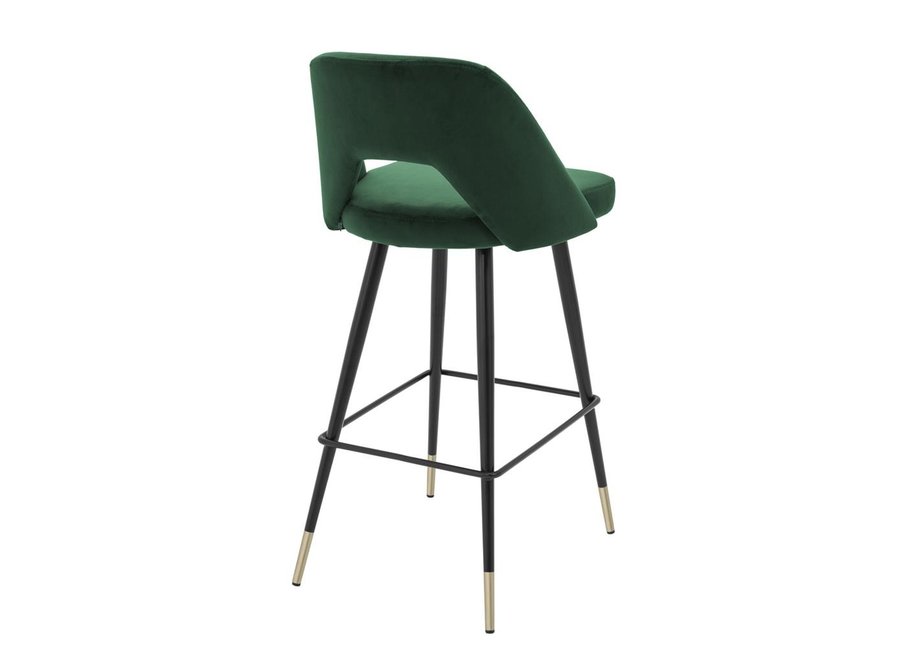 Chaise de bar 'Avorio' - Roche green velvet