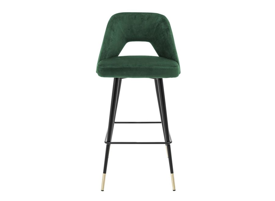 Chaise de bar 'Avorio' - Roche green velvet
