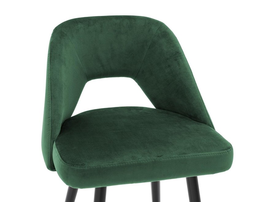 Bar chair 'Avorio' - Roche green velvet