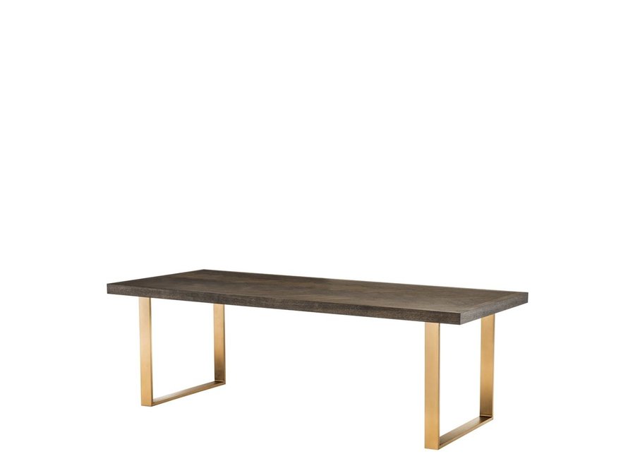 Dining Table 'Melchior'- Brown Oak Veneer - 230cm