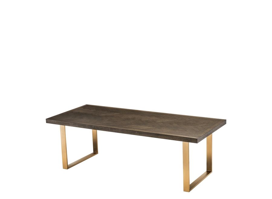 Dining Table 'Melchior'- Brown Oak Veneer - 230cm