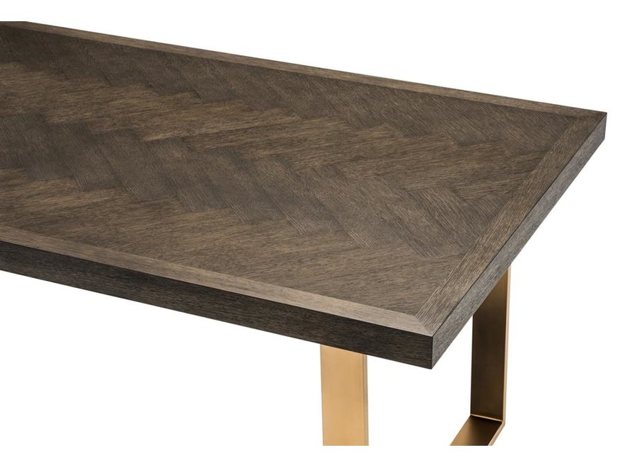 Table à manger 'Melchior'- Brown Oak Veneer - 230cm