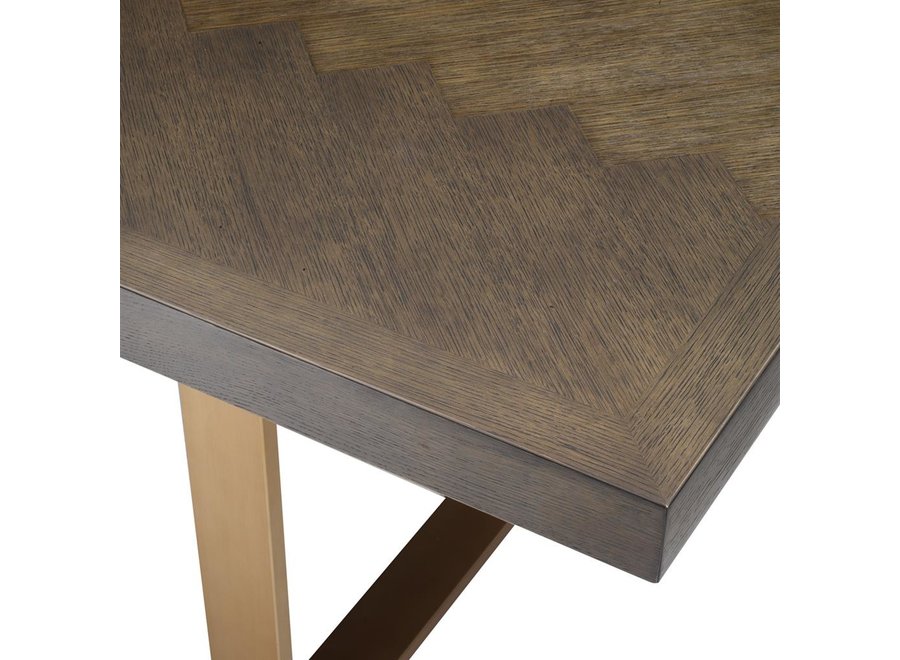 Dining Table 'Melchior'- Brown Oak Veneer - 300cm