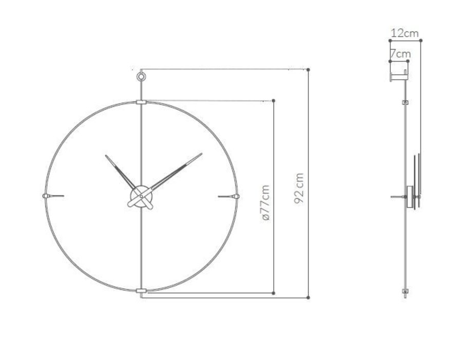 Design clock 'Mini Bilbao' - Wilhelmina Designs