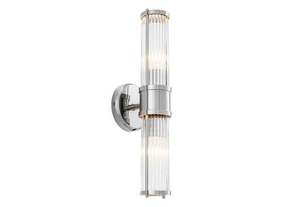 Wandlamp 'Claridges' Double - Nickel