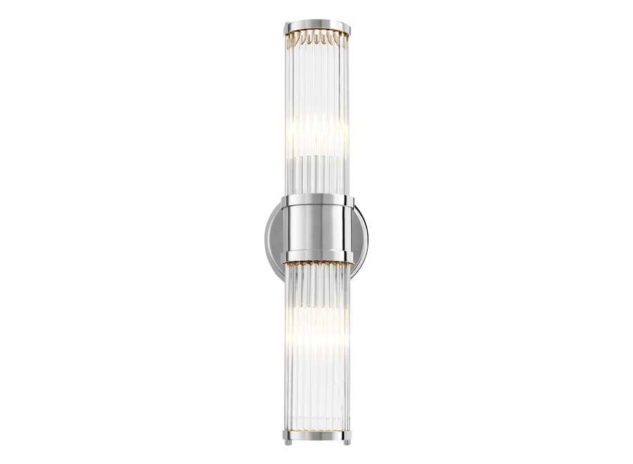 Wandlamp 'Claridges' Double - Nickel