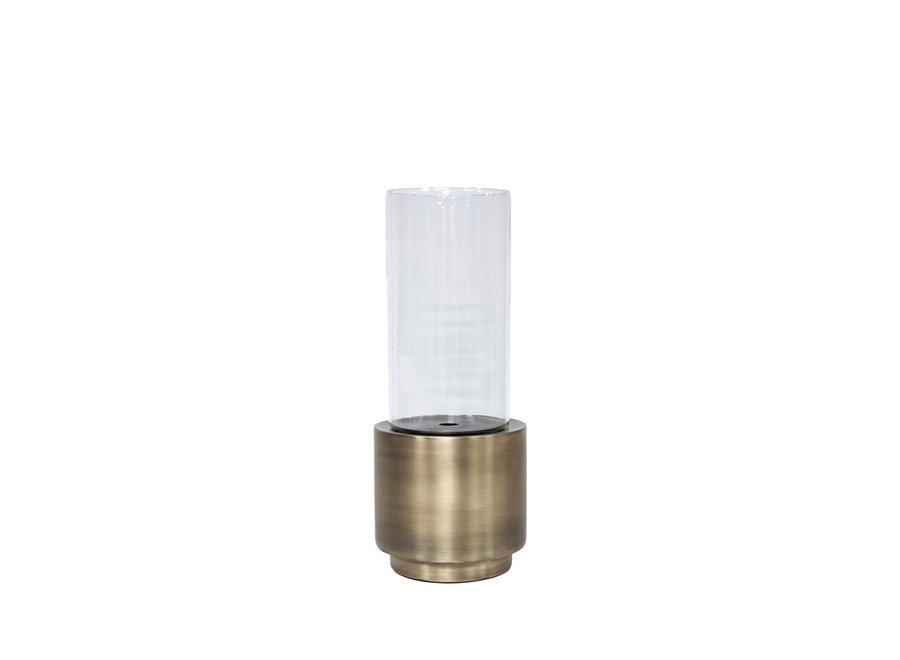 Designer-Windlicht in der Farbe Bronze, Größe Small