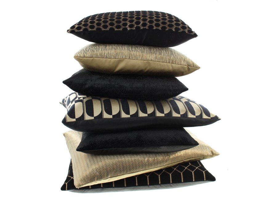 Throw Pillow Petter Black/Gold