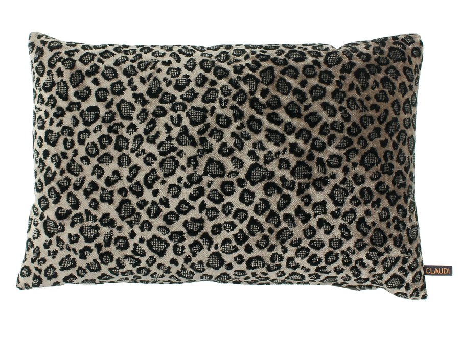 Cushion  Leopoldo Color Dark Sand / Black