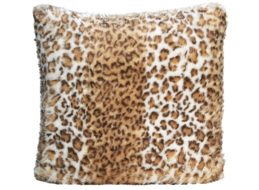 Cushion faux fur Snow Leopard