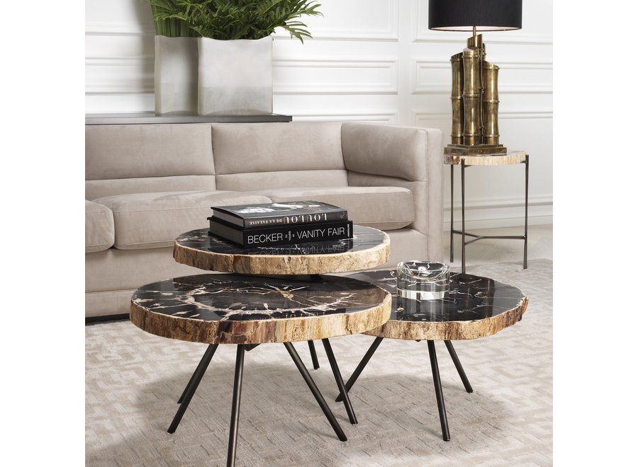 Table basse 'De Soto' Set de 3 - Foncé