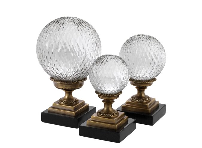 Decorative object 'Divani' set of 3 - Brass