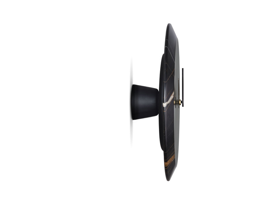 Design Wall Clock 'Bari' - Black Marble