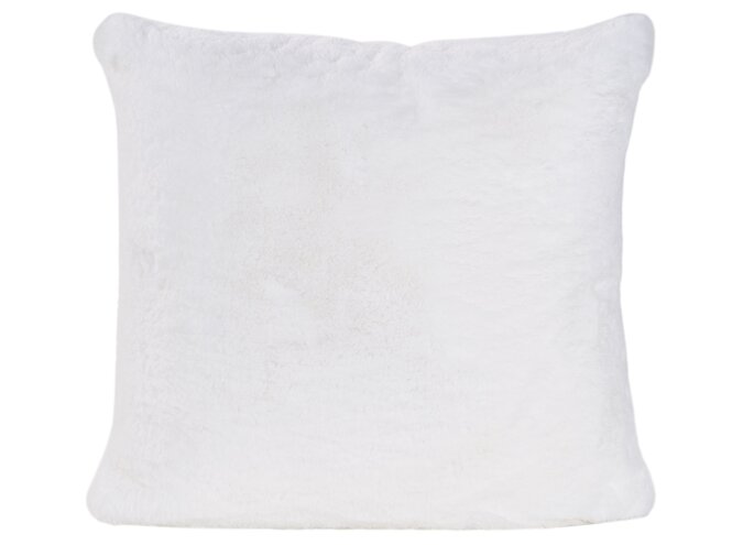 Cushion faux fur - Guanaco white