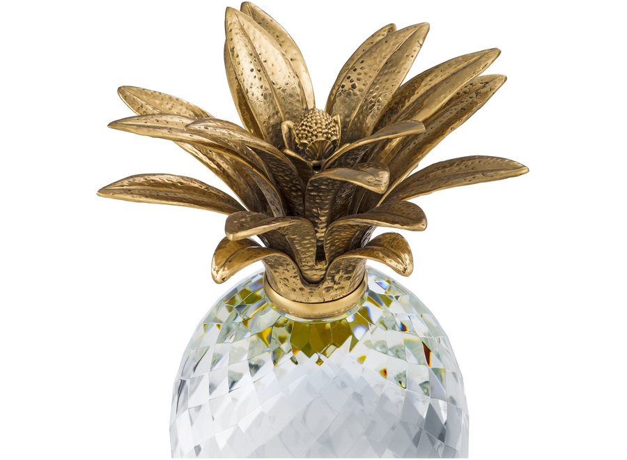 Decoratie object 'Pineapple' Kristalglas