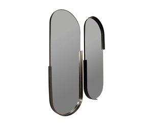 Anthracite Wilhelmina Designs, Oval Beveled Door Mirror