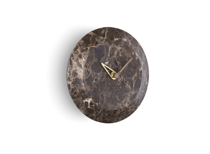 Design-Wanduhr Bari – Brown Marble