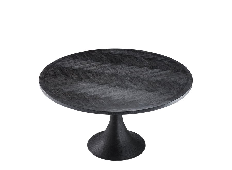 Dining Table 'Melchior' - Charcoal Veneer - Round