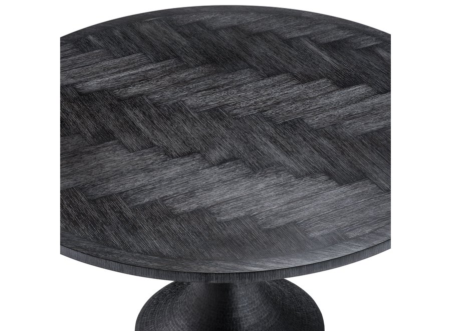 Dining Table 'Melchior' - Charcoal Veneer - Round
