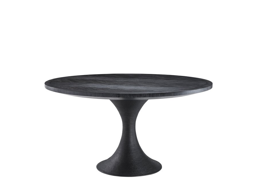 Dining Table Melchior - Charcoal Veneer - Round