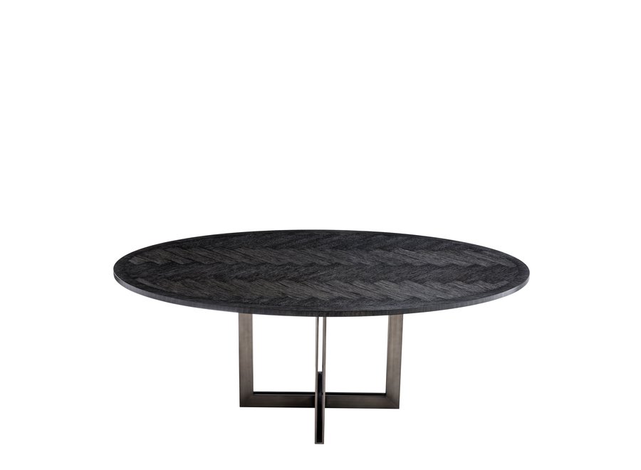 Dining table 'Melchior' - Charcoal Veneer - Oval