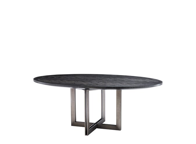 Dining table Melchior - Charcoal Veneer - Oval