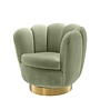 Swivel armchair 'Mirage' - Savona Pistache Green