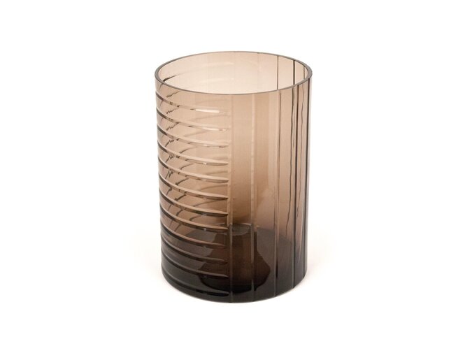 Windlicht/vaas - S - Brown