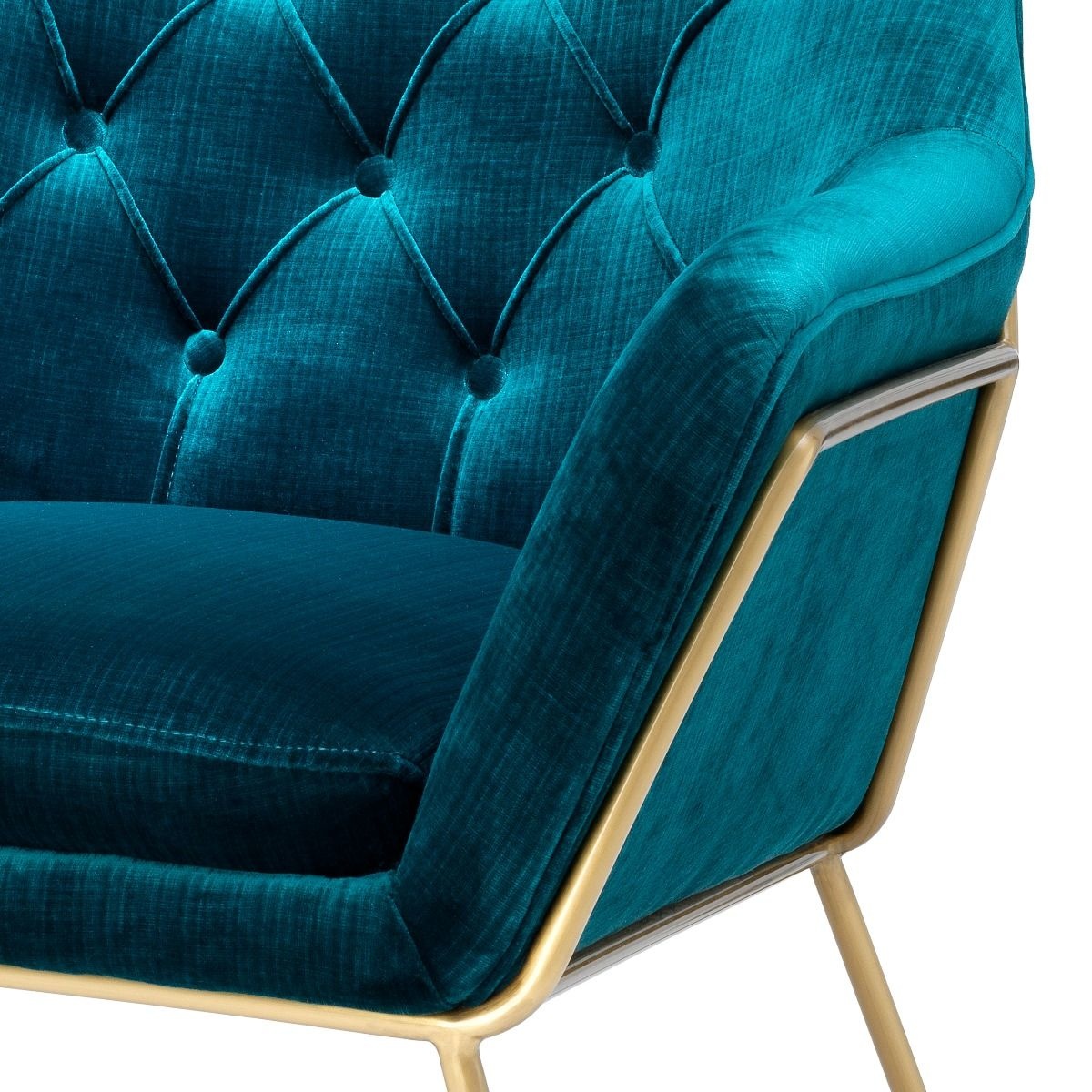 eichholtz blue velvet armchair 'court'