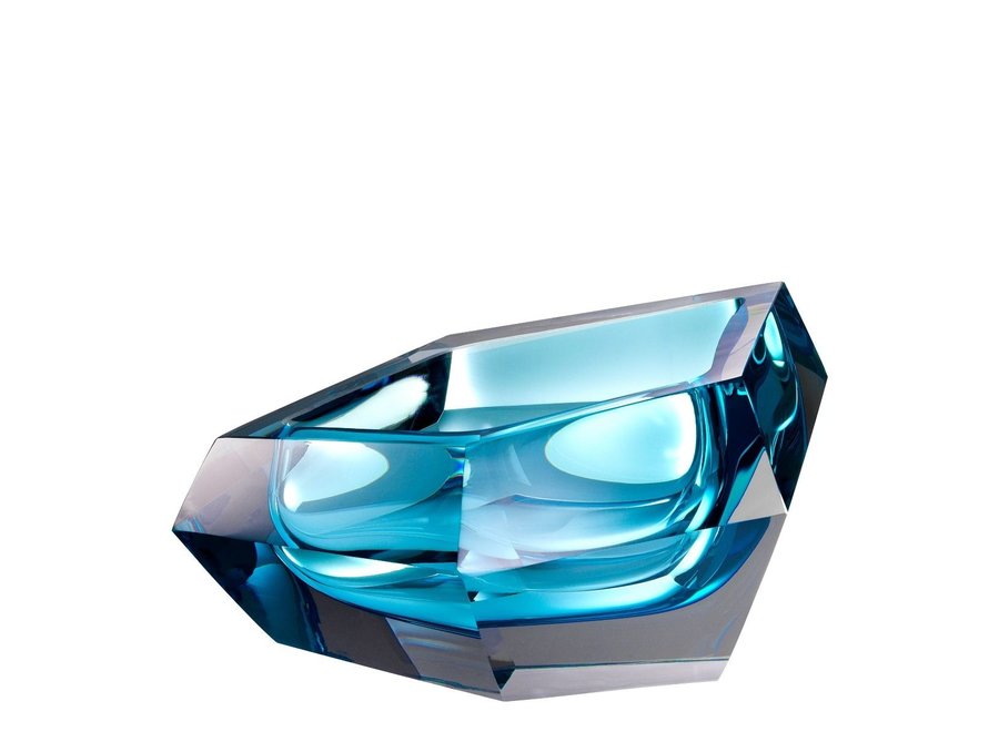 Schale 'Alma' aus blauem Kristallglas