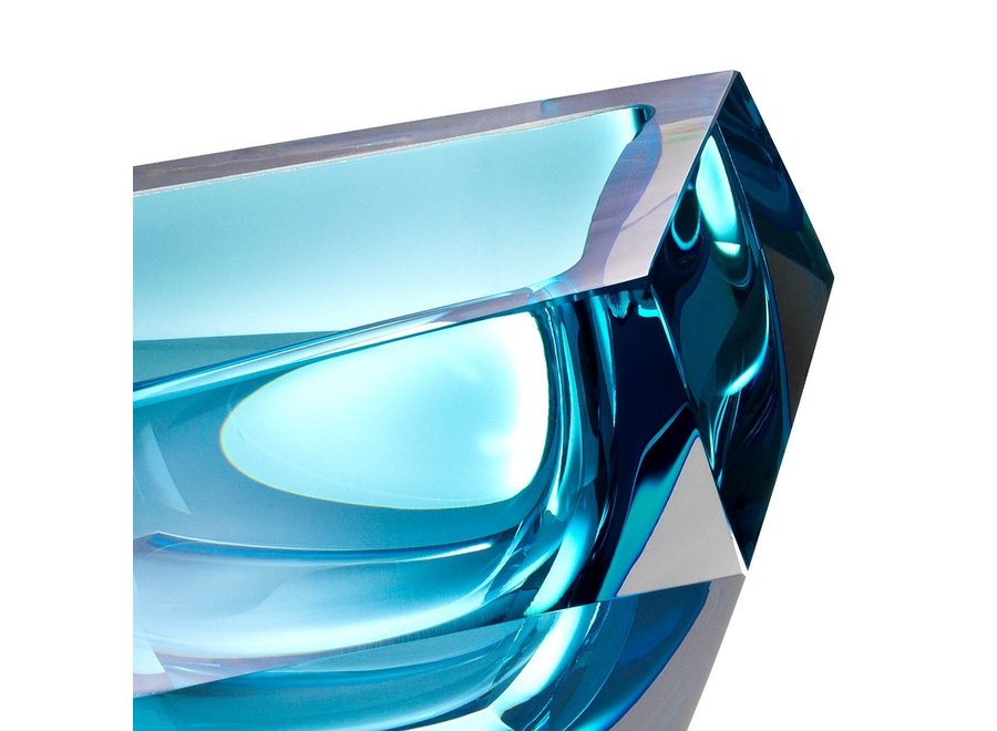 Schale 'Alma' aus blauem Kristallglas