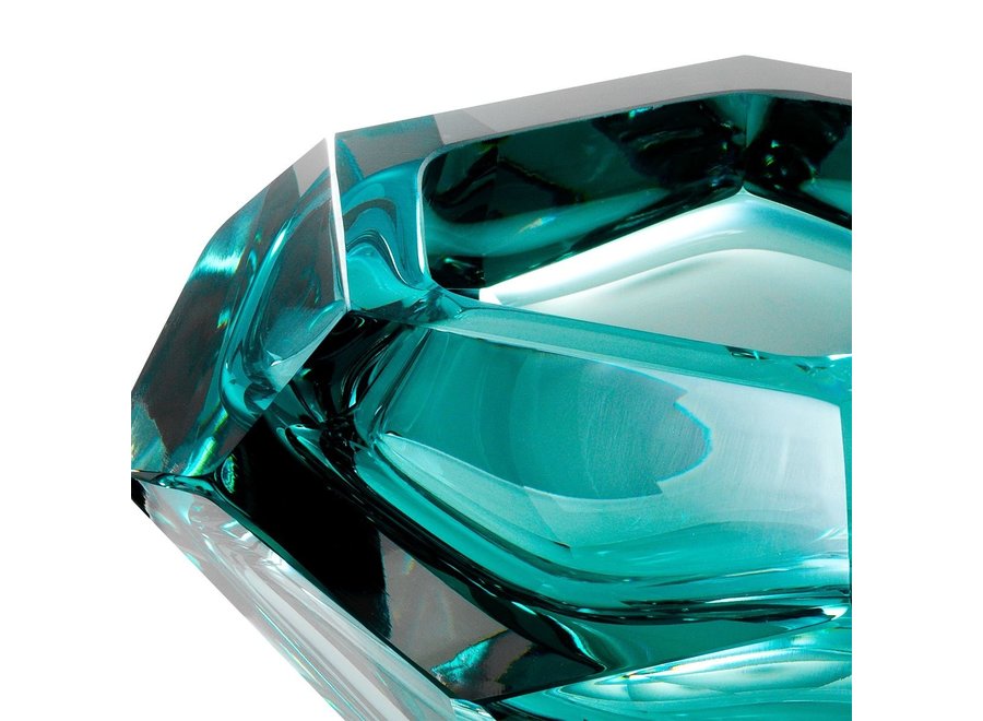 Schale 'Las Hayas' aus türkis Kristallglas